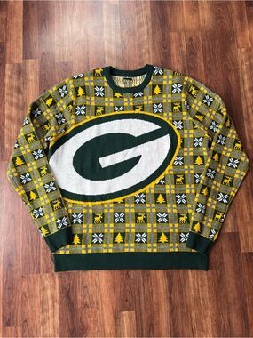 Green Bay Packers NFL Ugly Christmas Holiday Sweater Fair Isle